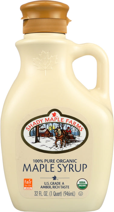 100% PURE ORGANIC MAPLE SYRUP
Stringent criteria and continuous monitoring guarantee the constant, unwavering purity of our organic maple syrup. This Shady Maple Farms product is Fair for Life certified, reflecting our commitment to socially responsible food production and marketing on a local and global scale.