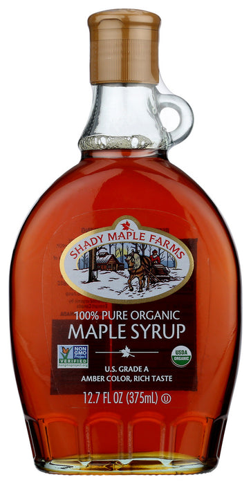SHADY MAPLE FARM: 100 Percent Pure Maple Syrup Amber Color, 12.7 oz