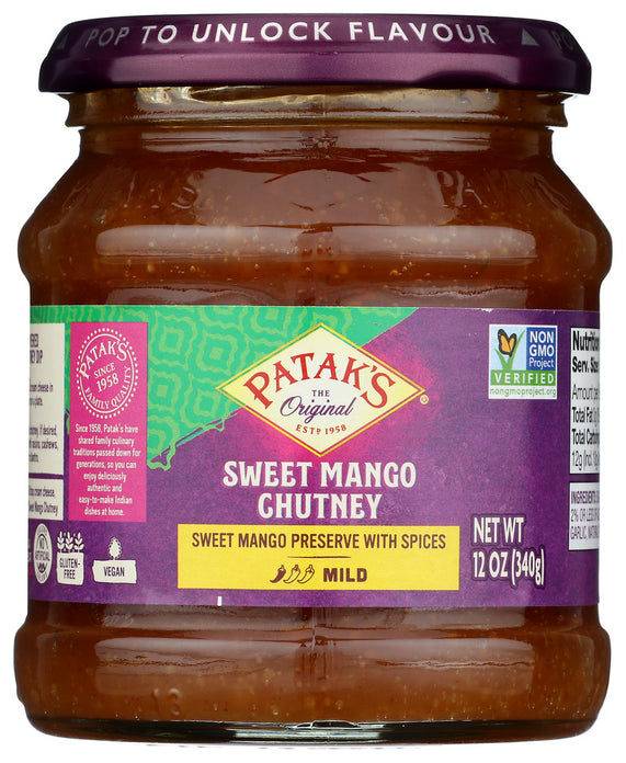 PATAK'S: Original Sweet Mango Chutney Mild, 12 Oz