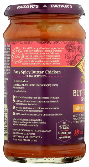 PATAKS: Sauce Spicy Butter Chicken, 15 oz