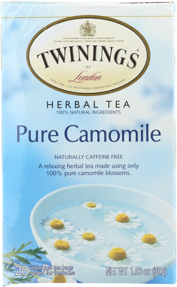 TWININGS OF LONDON: Pure Camomile Herbal Tea 20 Count, 1.06 oz