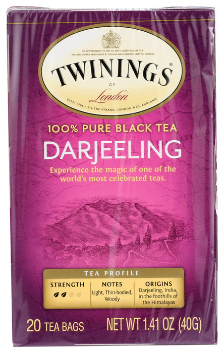 TWINING TEA: Origins Darjeeling Tea, 20 Tea Bags, 1.41 oz