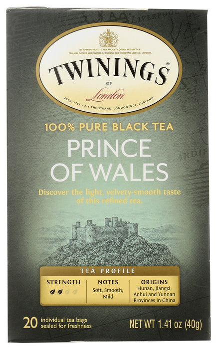 TWINING TEA: Classics Prince of Wales Tea 20 Tea Bags, 1.41 oz
