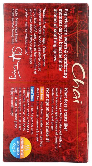 TWINING TEA: Chai Tea, 20 bg