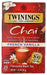 Twinings blends to perfection the finest black teas with the sweet and savoury spice flavours of cinnamon, cardamom, cloves and ginger to give you a line of great tasting Chai teas with a bold, spicy taste and rich, vibrant aroma.
The finest black tea expertly blended with the enticing flavour of sweet vanilla and the savoury spice flavours of cinnamon, cardamom, cloves and ginger to deliver a delicious tea with a warm, soothing aroma and smooth, creamy taste