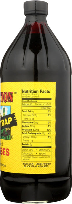 PLANTATION: Blackstrap Unsulphured Molasses, 31 oz
