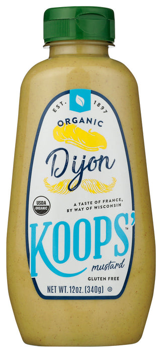 KOOPS: Organic Dijon Mustard, 12 oz