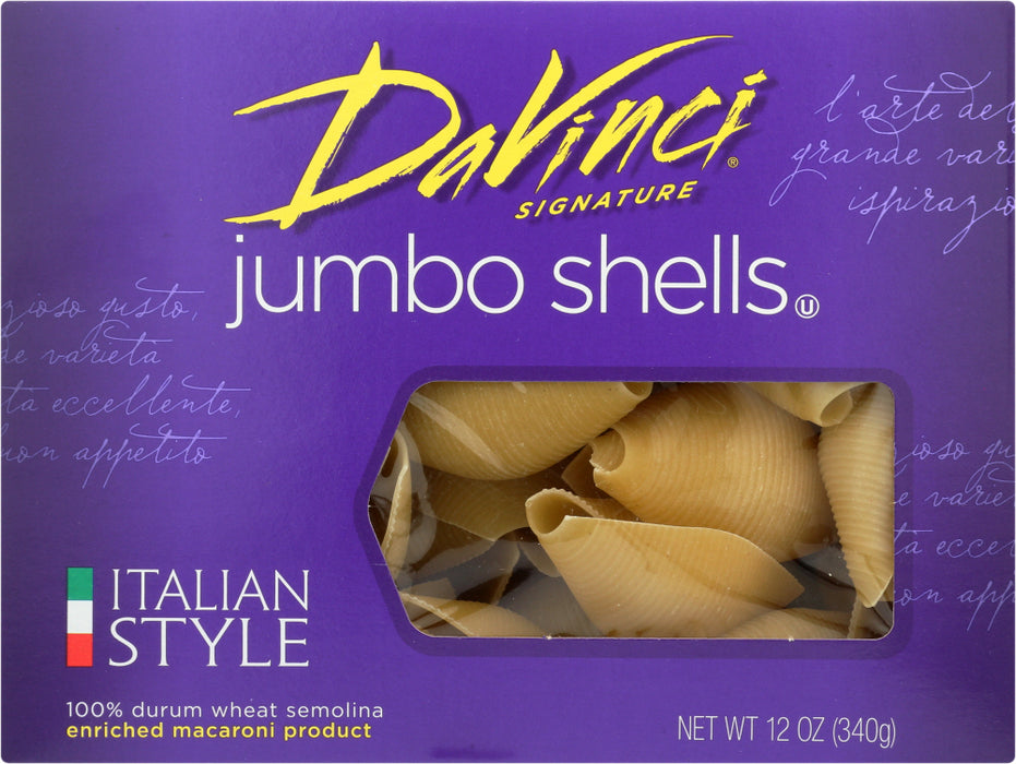 DAVINCI: Jumbo Shell Pasta, 12 oz