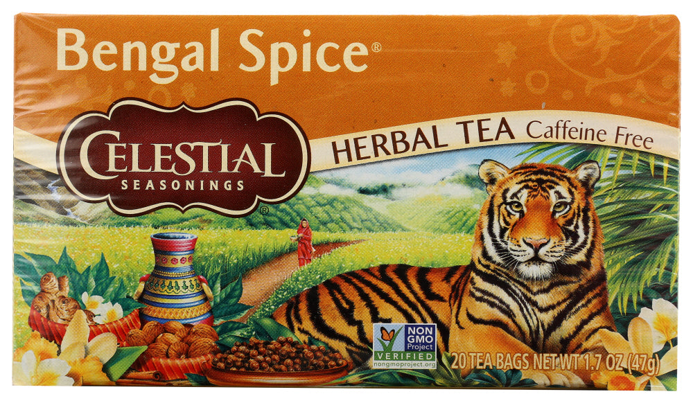 CELESTIAL SEASONINGS: Bengal Spice Caffeine Free Herbal Tea 20 Tea Bags, 1.7 oz