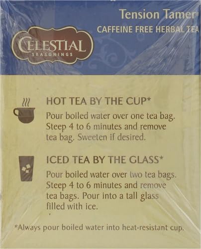 CELESTIAL SEASONINGS: Tension Tamer Herbal Tea Caffeine Free, 20 bg
