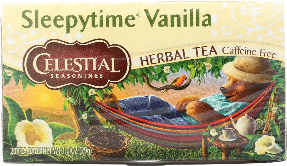 CELESTIAL SEASONINGS: Herbal Tea Sleepytime Vanilla Caffeine Free 20 Tea Bags, 1 oz