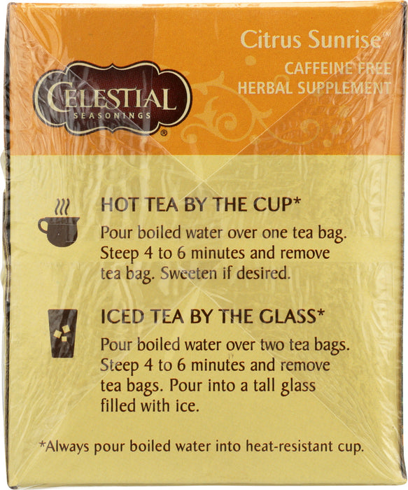 CELESTIAL SEASONINGS: Citrus Sunrise Herbal Tea, 20 bg