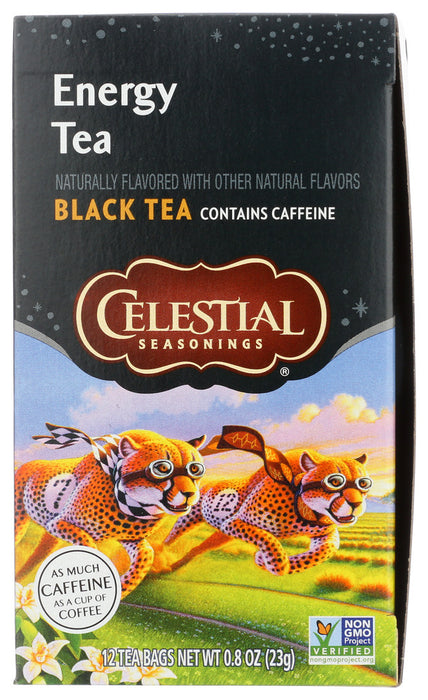CELESTIAL SEASONINGS: Energy Black Tea With Caffeine, 12 bg