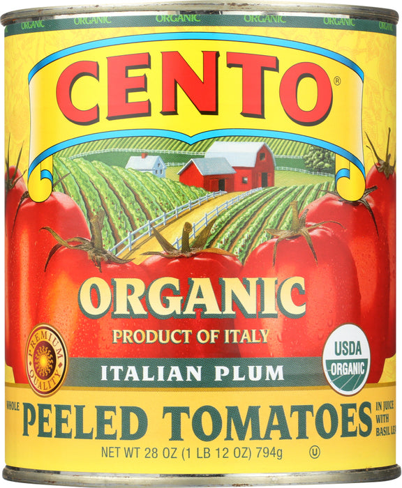 CENTO: Organic Italian Whole Peeled Tomatoes, 28 oz