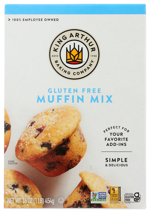 KING ARTHUR FLOUR: Gluten Free Muffin Mix, 16 oz