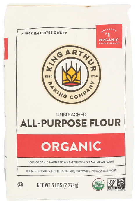 Every pantry should have a bag of all-purpose flour. Our organic version works in any recipe calling for "flour" or "all-purpose flour," delivering consistent results every time.
Milled from 100% organic hard red winter and spring wheats, this jack-of-all-trades flour is malted; unenriched; and will strengthen breads, bake up lofty biscuits, and turn out delicately crumbed cakes. We rely on it for all of our baking needs, and it never lets us down.