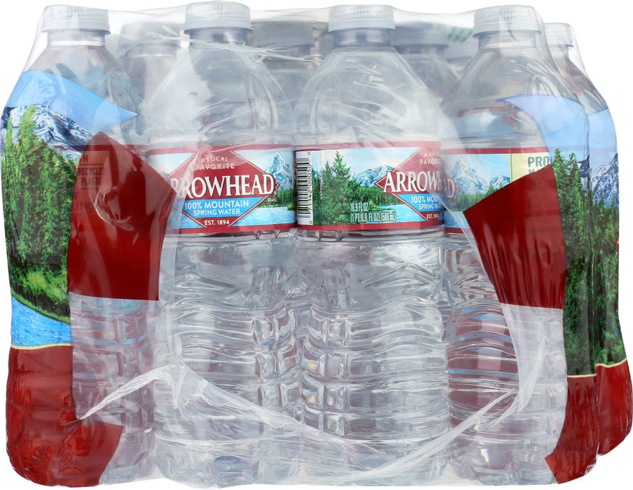 ARROWHEAD WATER: 100% Mountain Spring Water 24 Count - 0.5 liter, 12 lt