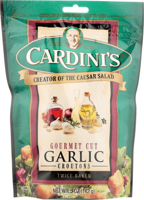 Packed full of garlic flavor, Cardini's&reg; Gourmet Cut Garlic Croutons give any salad a little extra kick and a lot of crunch.