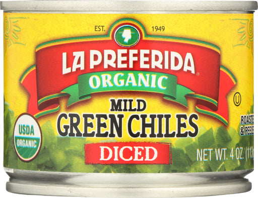 La Preferida Organic Mild Diced Green Chiles, 4 Oz