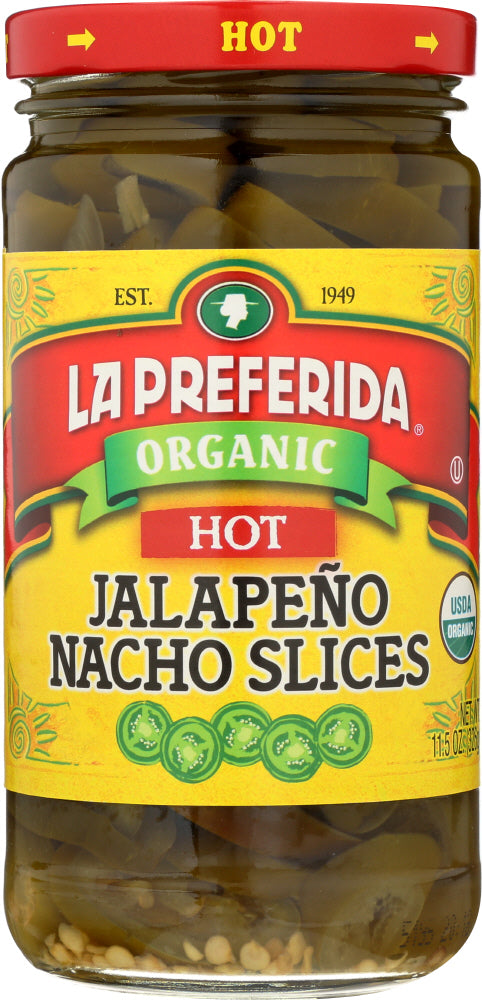 If you can't take the heat, then these bad boys aren't for you. Our Organic Jalapeño Nacho slices with their briny, bold flavor add an addictive dose of heat to any dish.