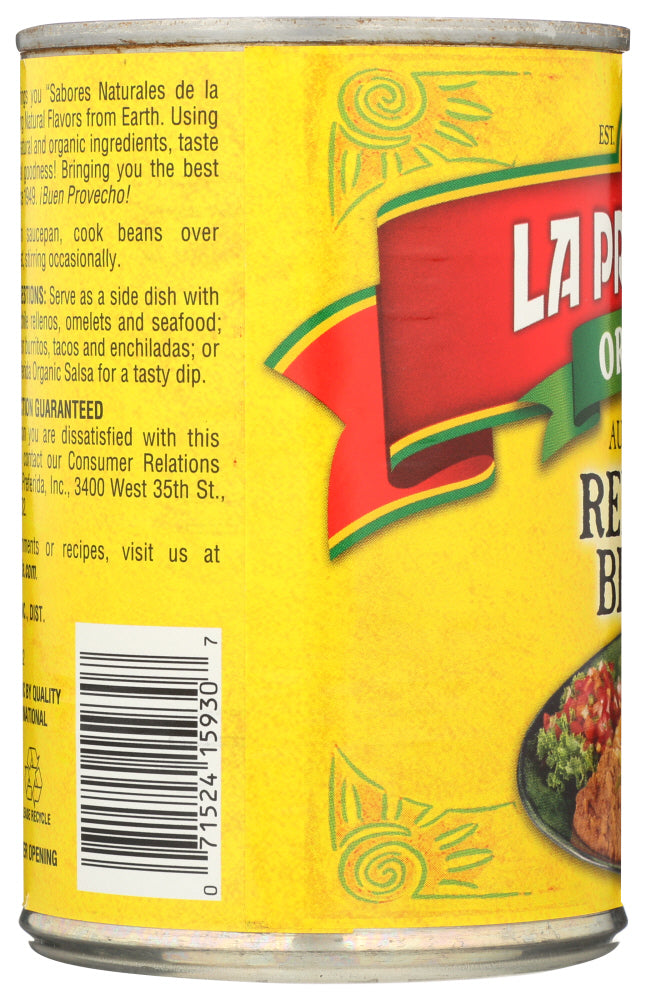 LA PREFERIDA: Organic Authentic Refried Beans, 15 oz