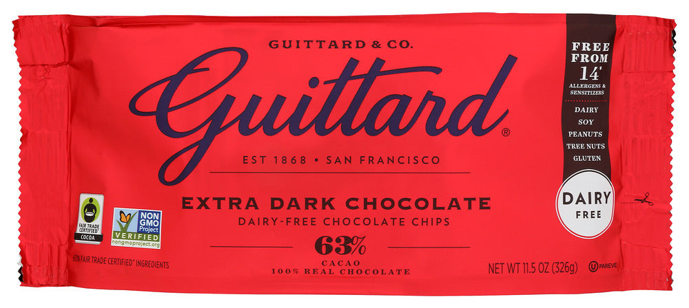 GUITTARD: Extra Dark Chocolate Baking Chips, 11.5 oz