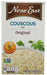 Our original plain couscous is a great way to add a special touch to your meal. The small granules of Mediterranean-style pasta made from 100% semolina wheat cook to fluffy perfection in 5 minutes and can be easily combined with many spices for a new experience every time.Near East&reg; Original Plain Couscous is Kosher Certified *OU*.
