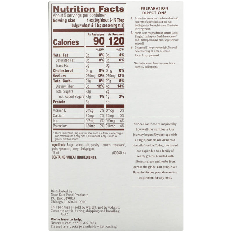 NEAR EAST: Tabouleh Mix Wheat Salad, 5.25 Oz
