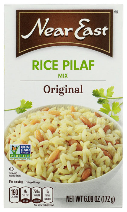 Based on Hannah Kalajian's recipe, our Original Rice Pilaf is made from premium parboiled long grain rice, toasted orzo and a delicious blend of herbs and spices.Near East&reg; Rice Pilaf Mix is Kosher Certified *OU*.