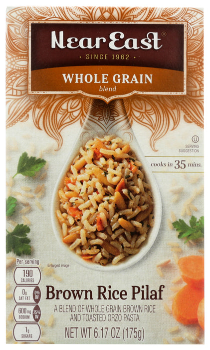 NEAR EAST: Rice Mix Whole Grain Pilaf Brown, 6.17 oz