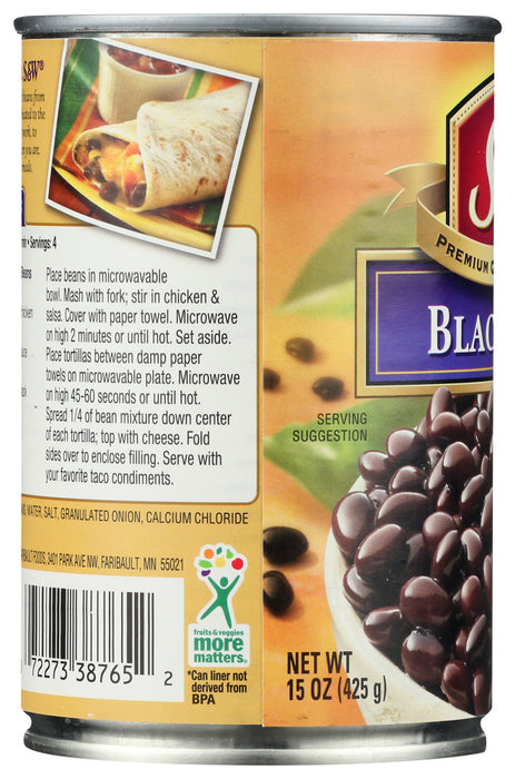 S&W PREMIUM: Black Beans, 15 oz