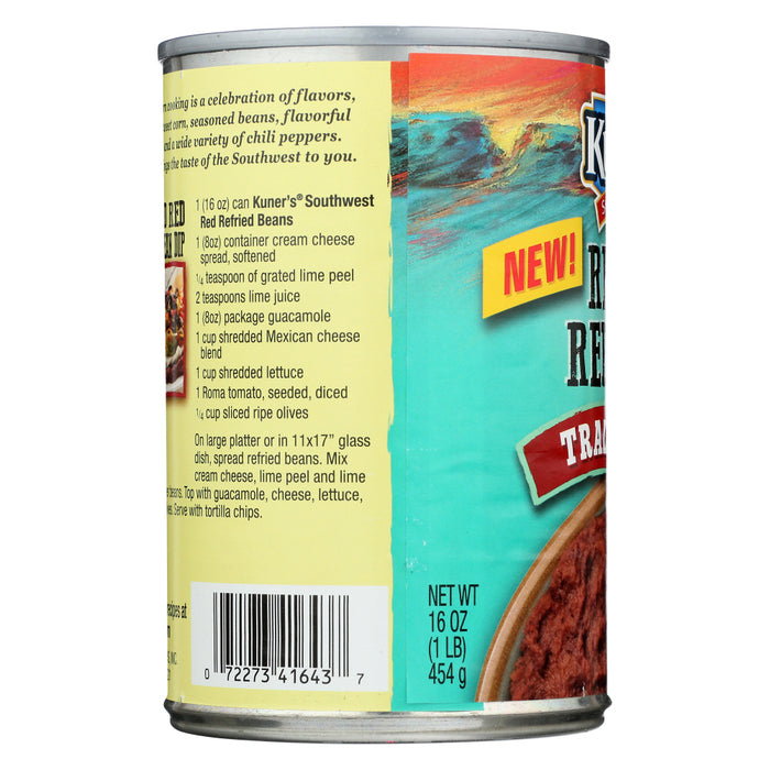 KUNERS: Refried Red Beans Traditional, 16 oz