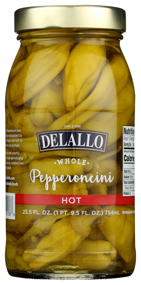 DELALLO: Hot Pepperoncini Super Select, 25.5 oz - No Brand For Less 
