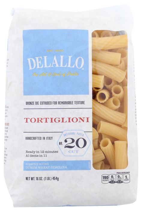 DELALLO: Tortiglioni Pasta Bag, 16 oz