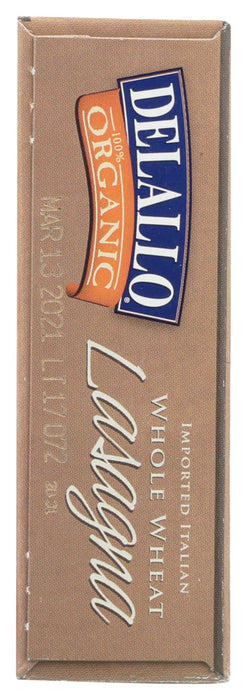 DELALLO: Organic Whole Wheat Lasagna Oven Ready, 9 oz