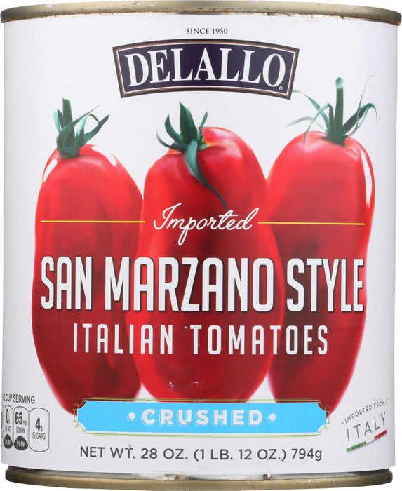 DELALLO: San Marzano Style Crushed Tomatoes, 28 oz