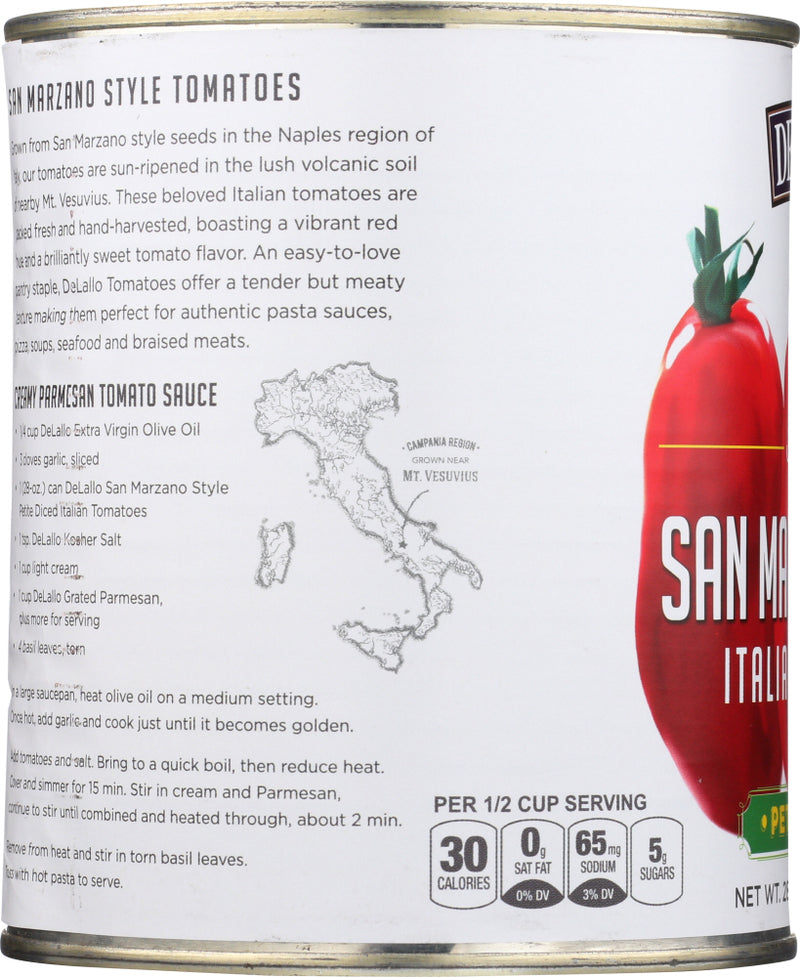 DELALLO: San Marzano Style Diced Tomatoes, 28 oz
