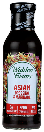 Tamari sauce, garlic and ginger. Walden Farms Asian Dressing &amp; Marinade makes meals go from simple to extraordinary. Tastes the same as the regular stuff but contains zero sugars or hidden calories.
So tasty on Asian tapas, salads and more!