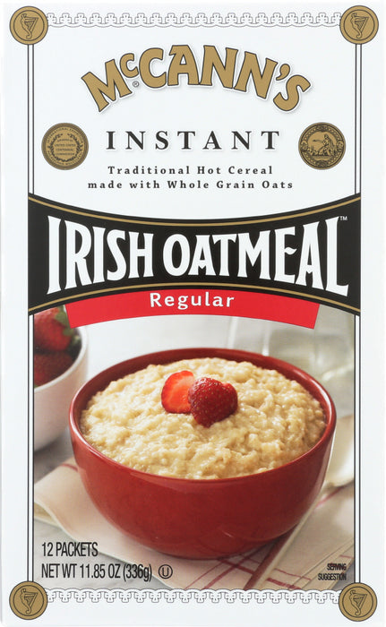 MC CANN'S: Instant Irish Oatmeal Regular 12 Packets, 11.8 Oz