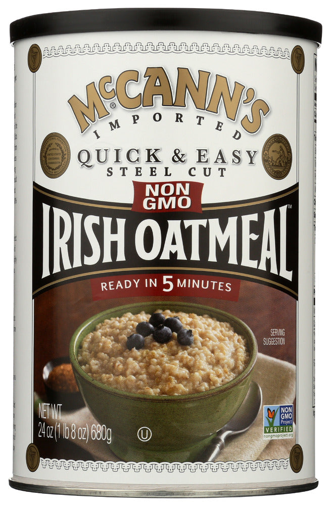 Oatmeal is a versatile recipe ingredient, ideal for a wide range of baking and general cooking.
Got 5 minutes? Then you can get a terrific tasting bowl of steel cut oatmeal! McCann's® Quick &amp; Easy Steel Cut Irish Oatmeal will give you a delicious bowl of oatmeal in just minutes.