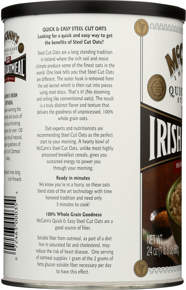 MCCANNS: Non Gmo Irish Oatmeal, 24 oz
