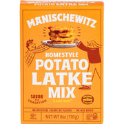 Manischewitz Homestyle Potato Latke Mix is your starting point for crispy, delicious potato pancakes in your own home. Add a dollop of sour cream for food that makes you sing!