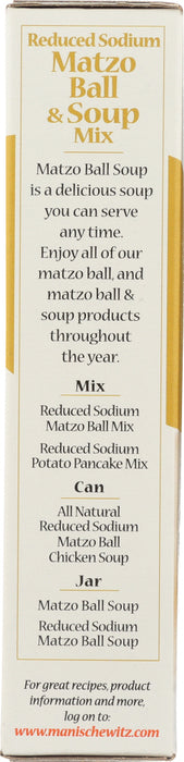 MANISCHEWITZ: Matzo Ball & Soup Mix Reduced Sodium, 4.5 Oz