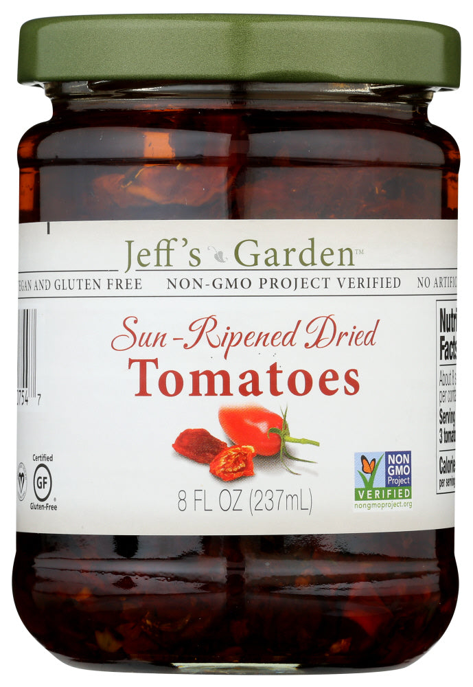 Locally grown in California just miles from our plant our sun-ripened dried tomatoes are slightly darker in color than others because we don't add sulfites. Marinated in olive oil and spices these tomatoes add deep, rich flavor to any dish.