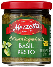 Made according to the traditional Italian recipe for Pesto alla Genovese, our Basil Pesto highlights the aromatic flavor of fresh basil with extra virgin olive oil, savory Parmesan cheese, rich pine nuts and garlic. A dollop on top of grilled pork is simply delightful.