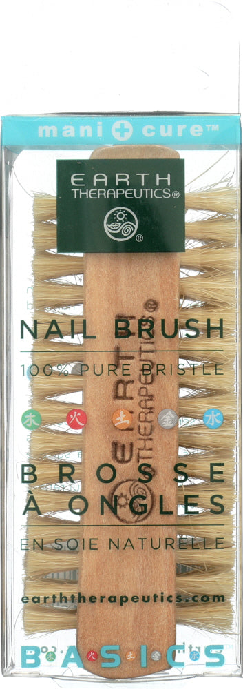 EARTH THERAPEUTICS: Genuine Bristle Nail Brush, 1 ea - No Brand For Less