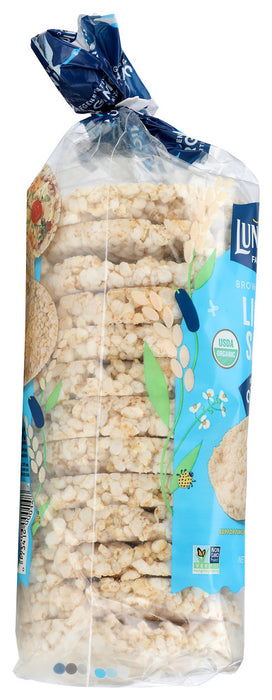 LUNDBERG: Organic Brown Rice Cakes Lightly Salted, 8.5 oz