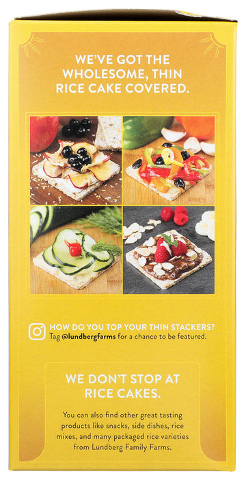 LUNDBERG: Organic Thin Stackers Salt Free, 6 oz