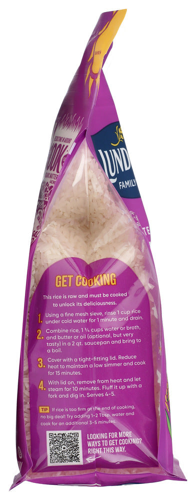 LUNDBERG: Organic White Jasmine Rice, 2 lb