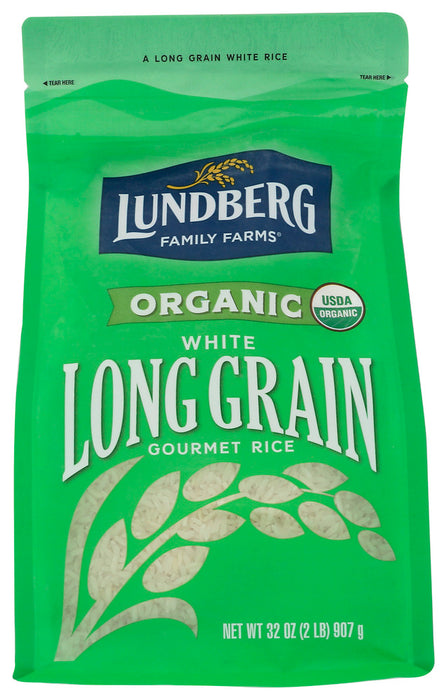 LUNDBERG FAMILY FARMS: Organic White Long Grain Rice, 32 oz